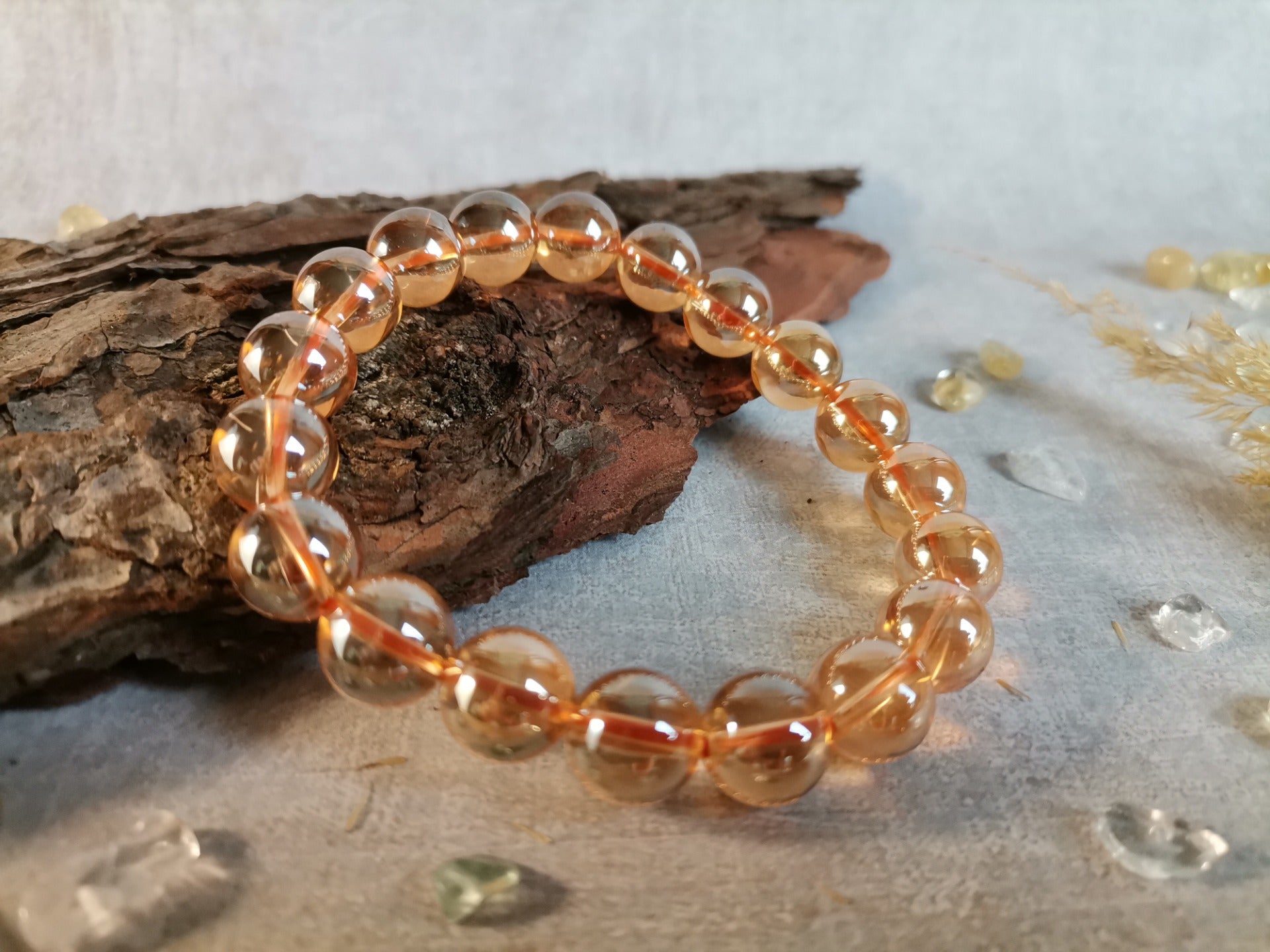 Aura Quartz Aqua Gold Ø 10 mm Bracelet