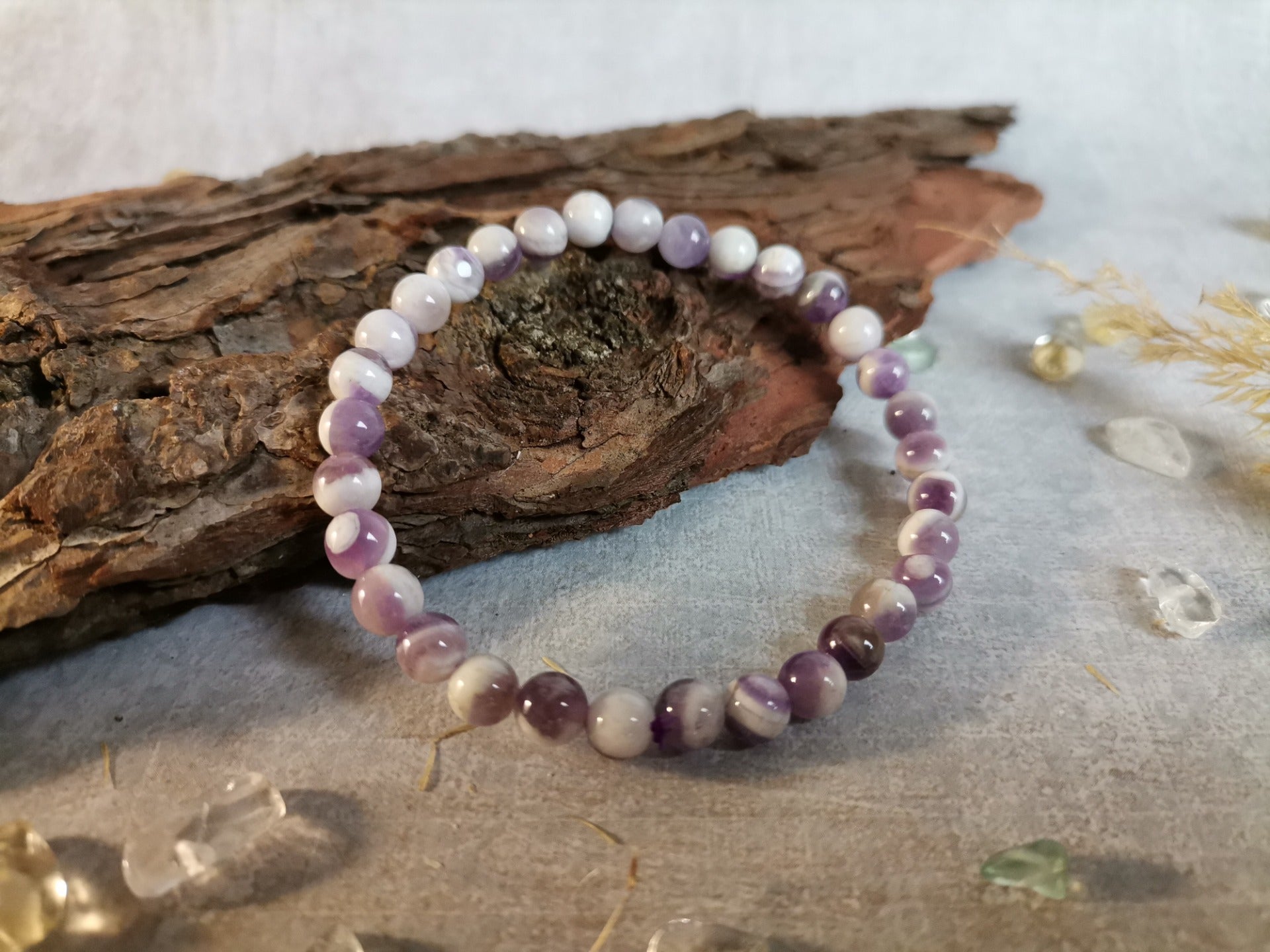 Amethyst Chevron Ø 6mm - Bracelet