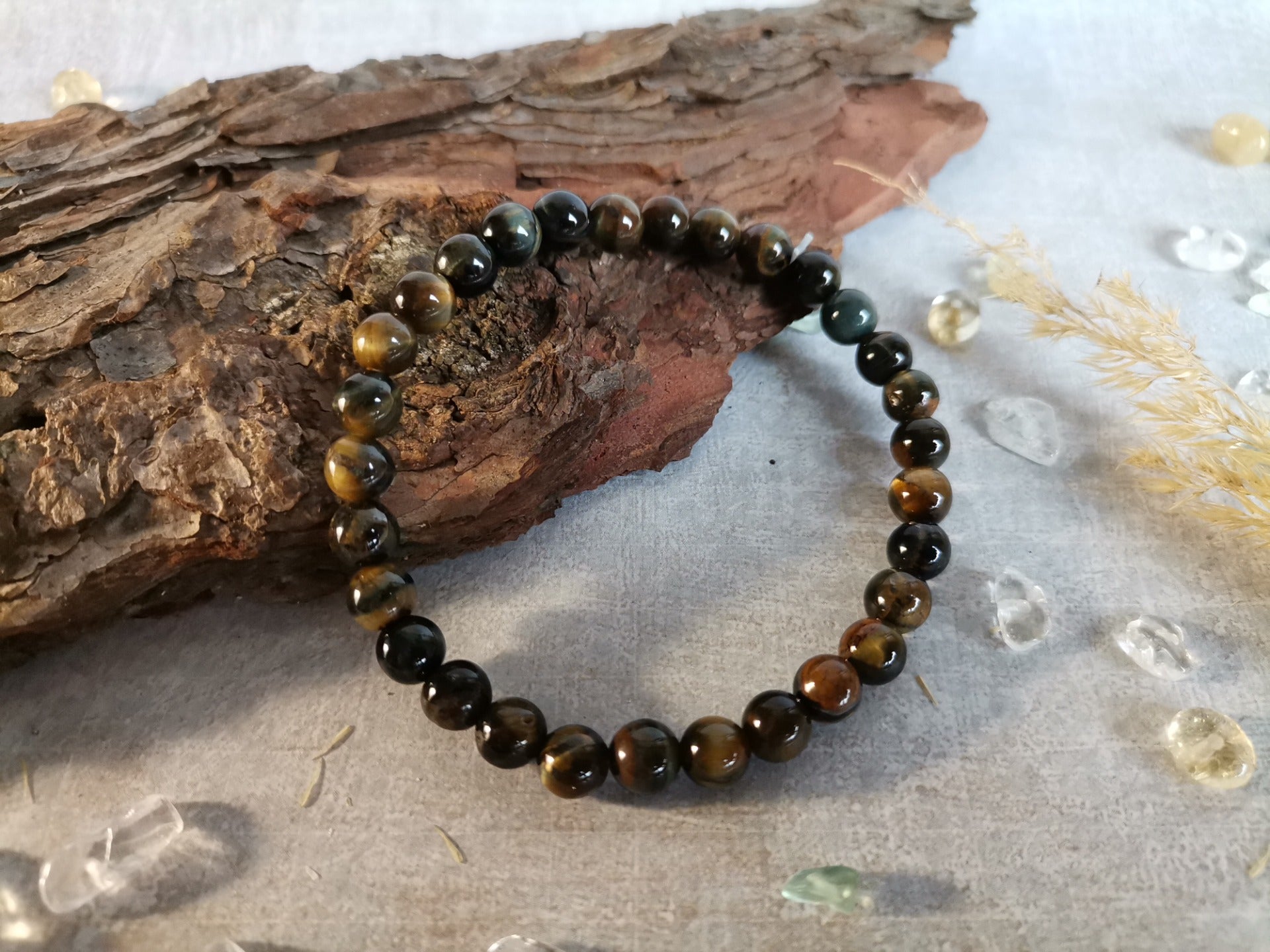 Náramek Tygří oko Multi Ø 6 mm