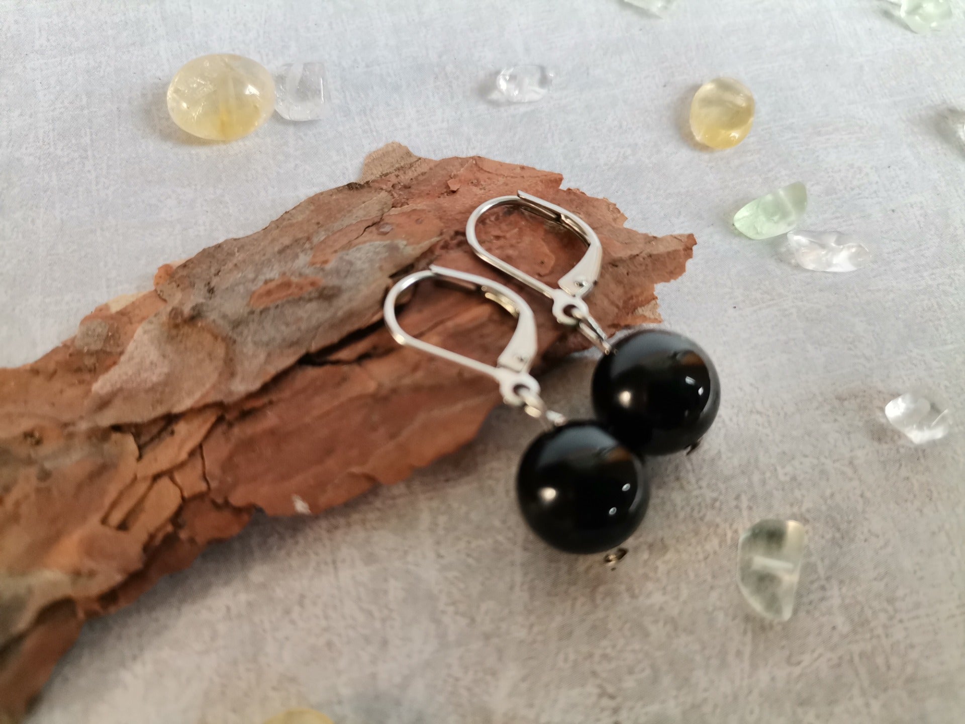 Onyx Ø 10mm Earrings