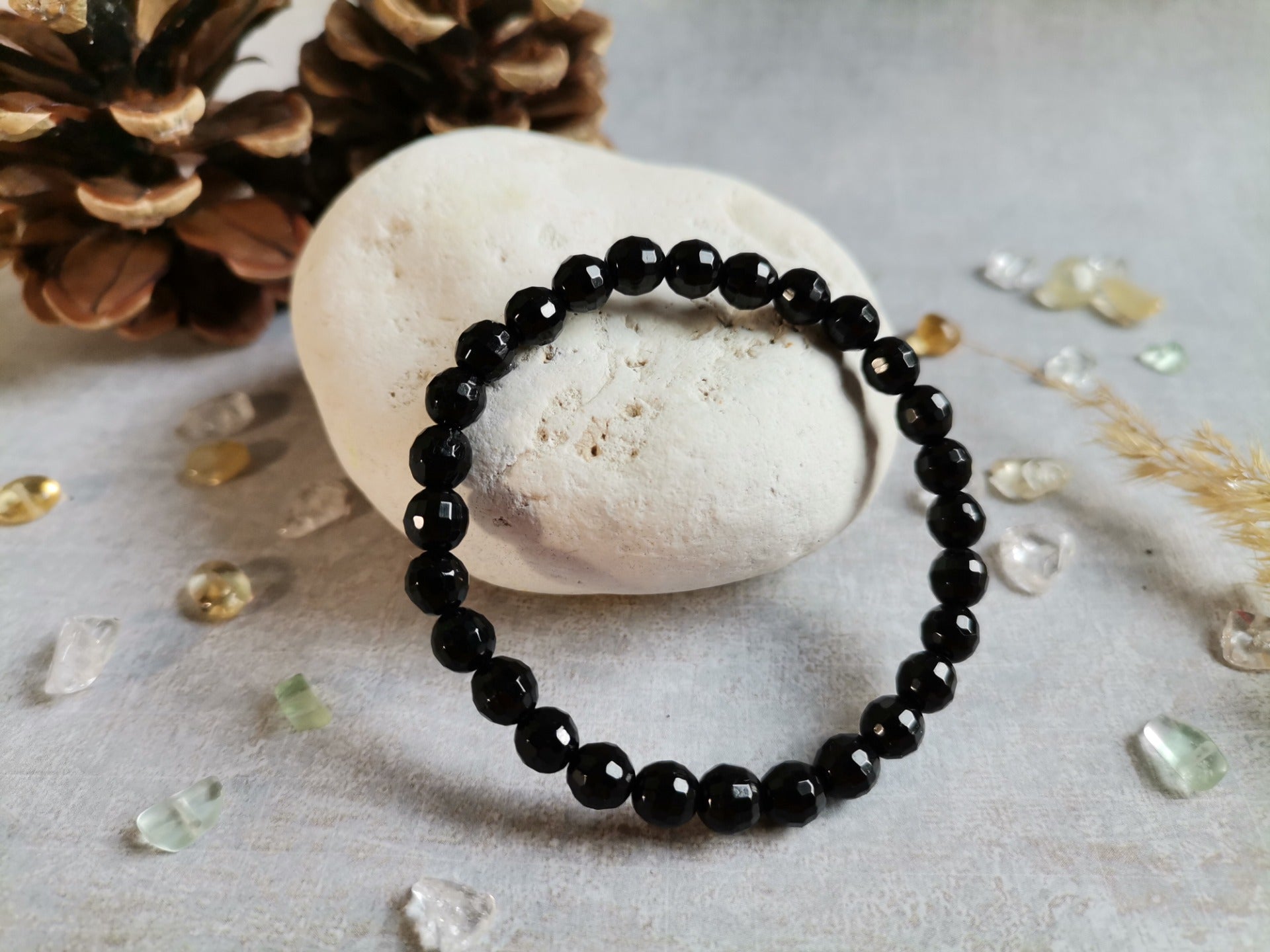 Onyx broušený Ø 6mm Dětský Náramek