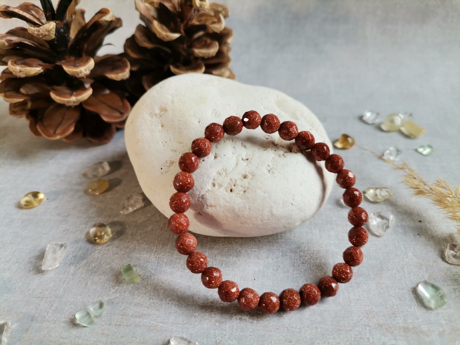 Avanturín zlatý 6mm Dětský Náramek