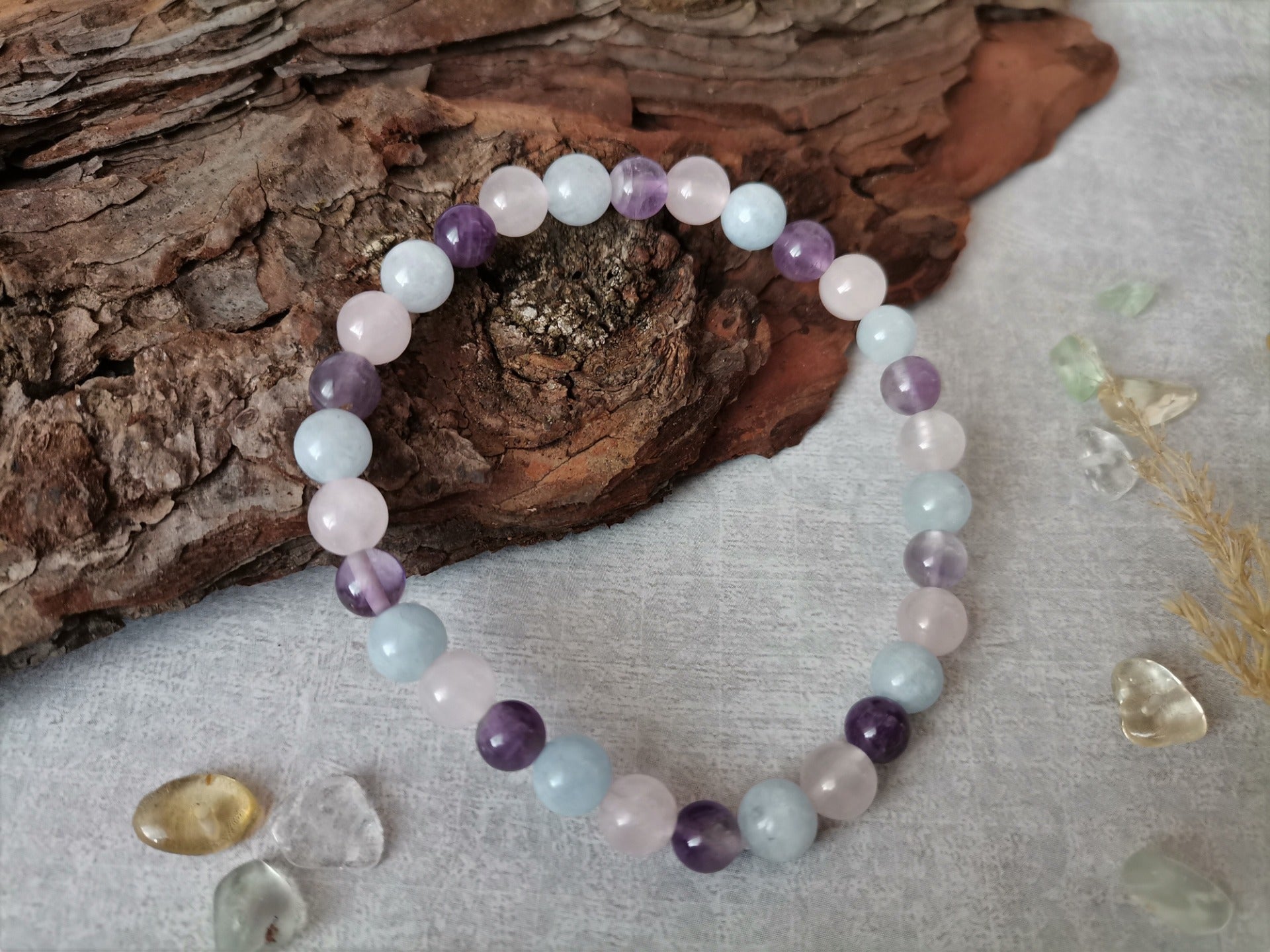 Akvamarín Multi 6mm Náramek