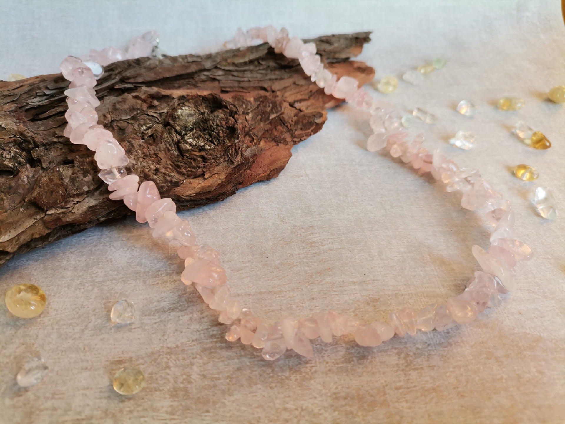 Rose Quartz Chip Necklace