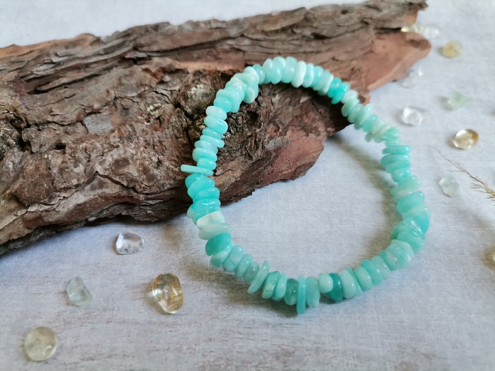 Amazonit AA sekaný Náramek