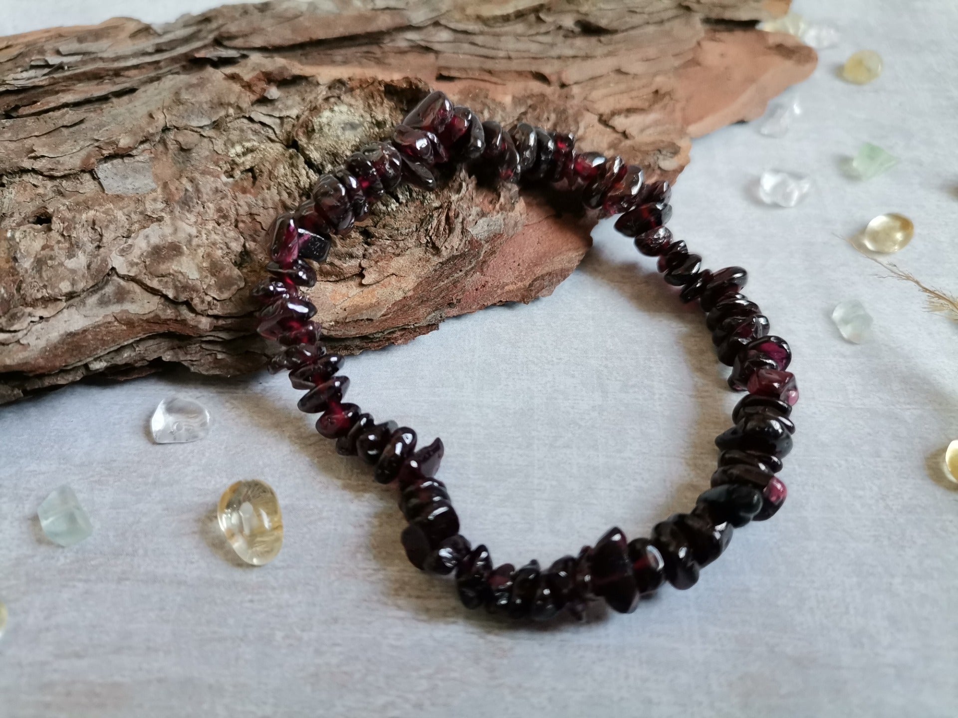 Garnet Chip Bracelet