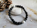 Men’s Bracelet Ø 8 mm – Lava, Hematite & Magnesite