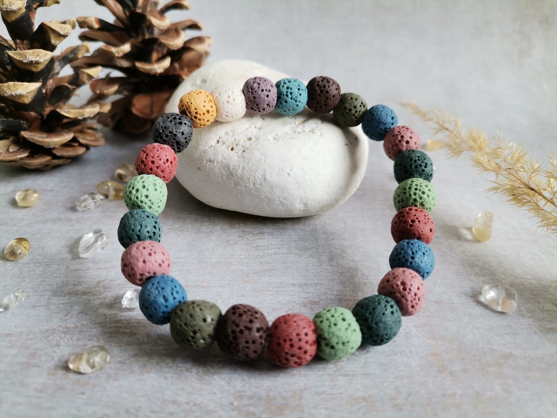 Pánský náramek Lava Mix Ø 10 mm