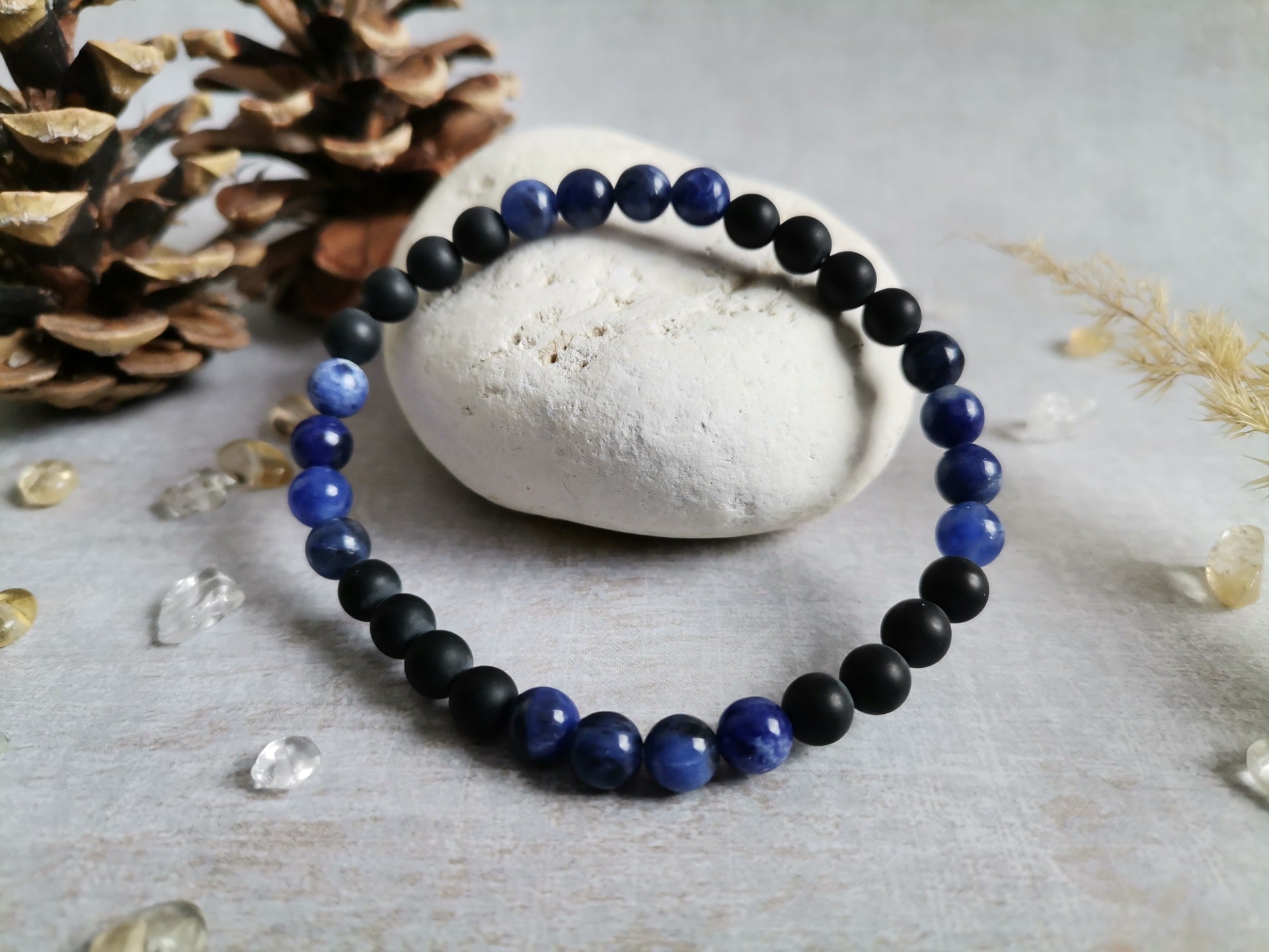 Pánský Náramek Ø 6 mm Onyx, sodalit