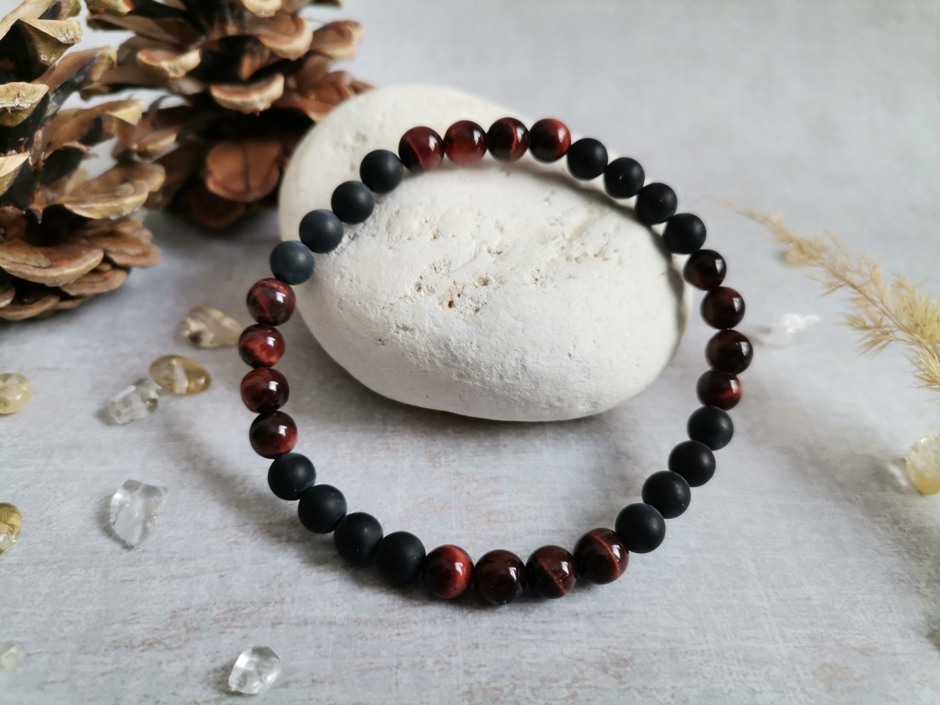 Pánský Náramek Ø 6 mm Onyx, býčí oko