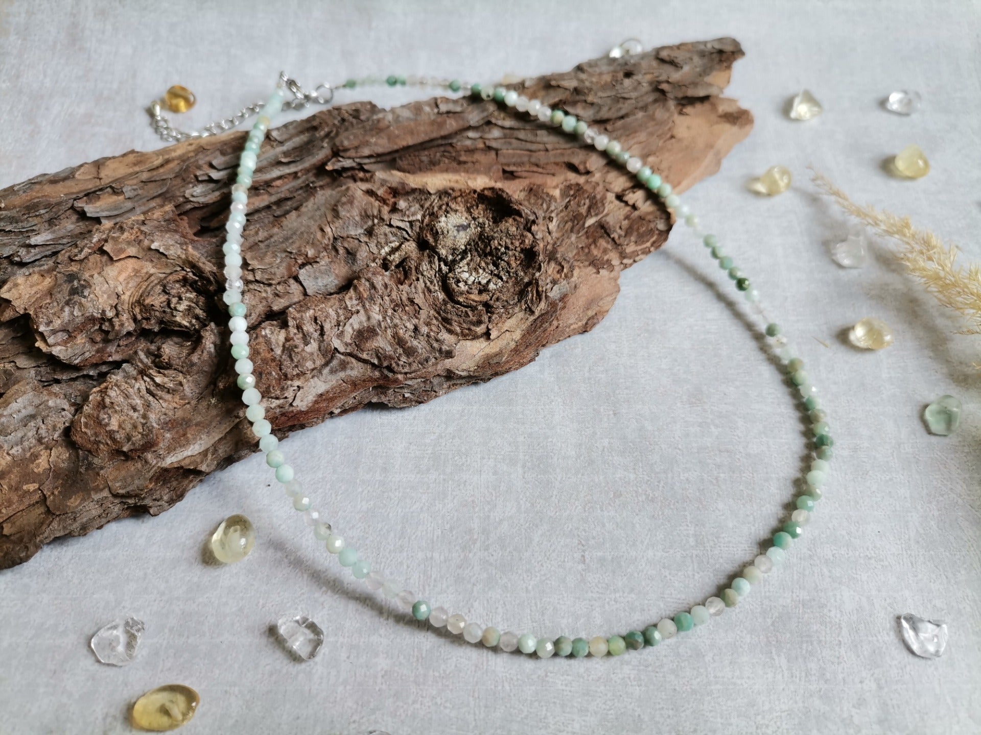 Amazonit Náhrdelník broušený Ø 4mm