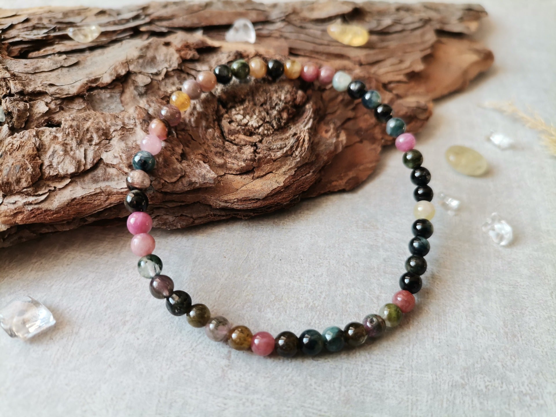 Náramek s melounovým turmalínem Ø 4 mm