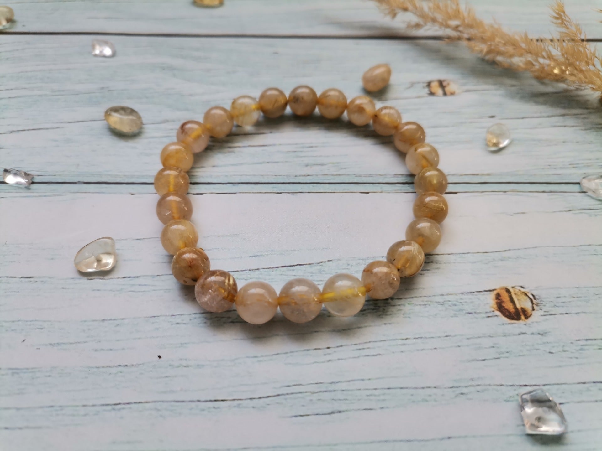 Náramek z rutilového křemene Ø 7 mm