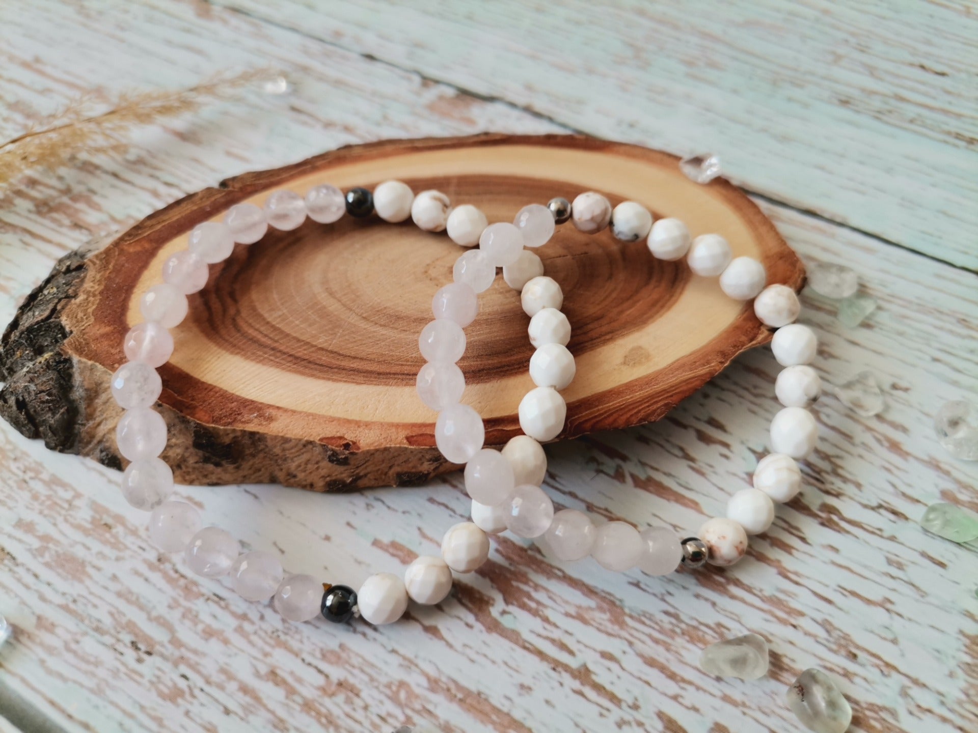 Mommy & Me Náramky Růženín - Magnezit