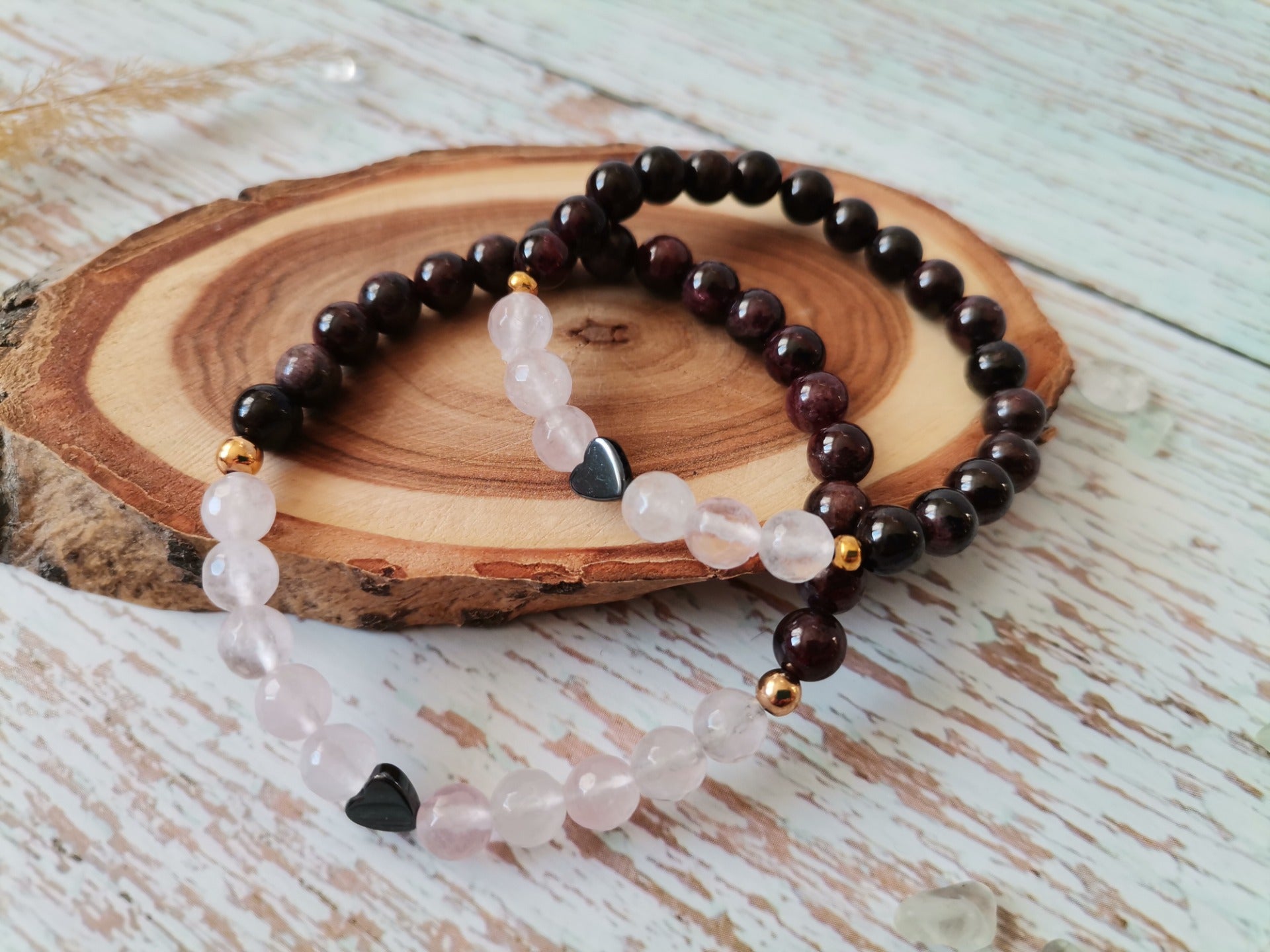 Mommy & Me Náramky Růženín - Granát