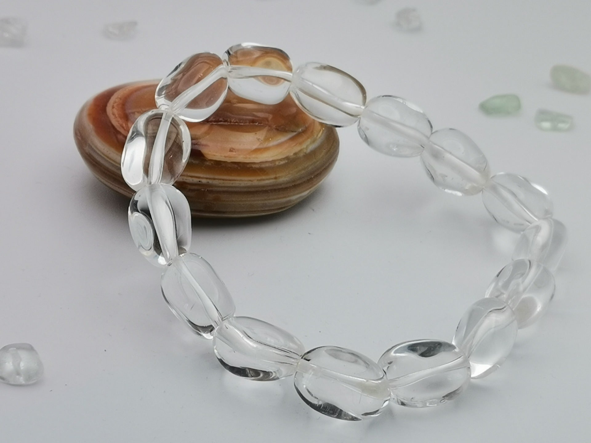 Clear Quartz Tumbled Bracelet