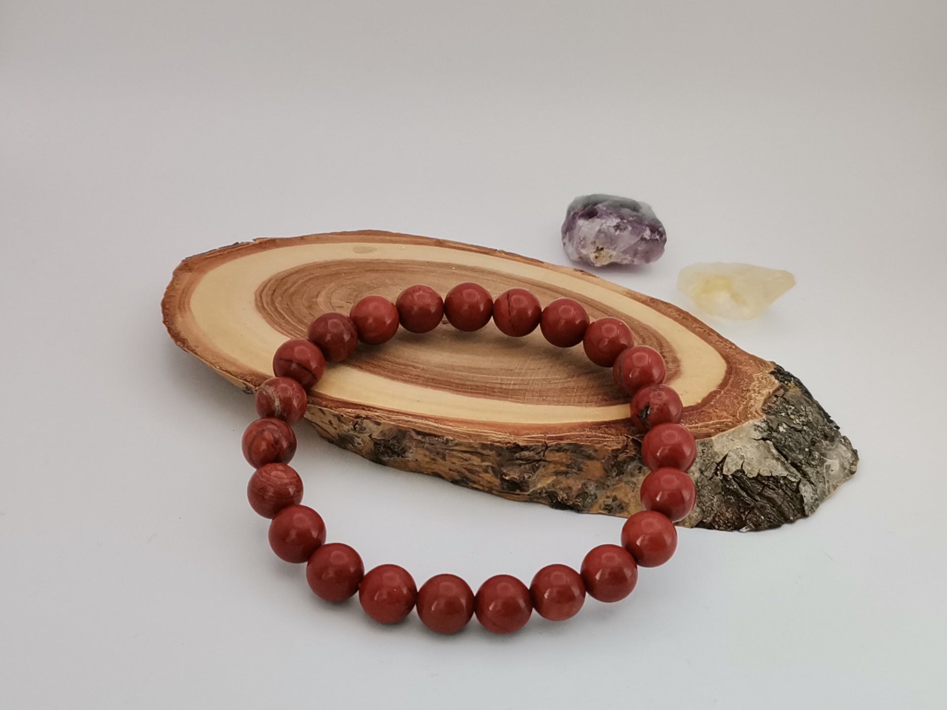 Náramek červený jaspis Ø 8 mm