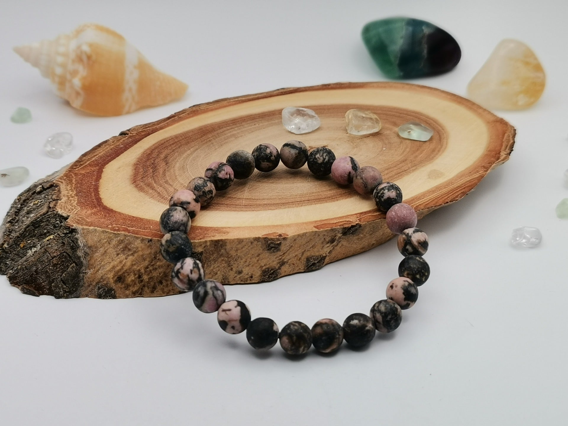 Dětský náramek s matným rodonitem Ø 6 mm