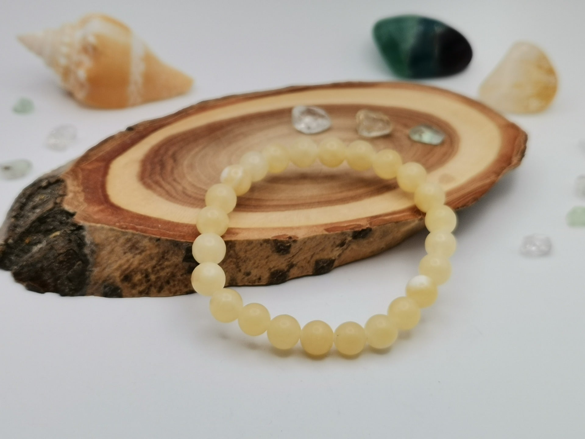 Dětský náramek z kalcitu Ø 6 mm