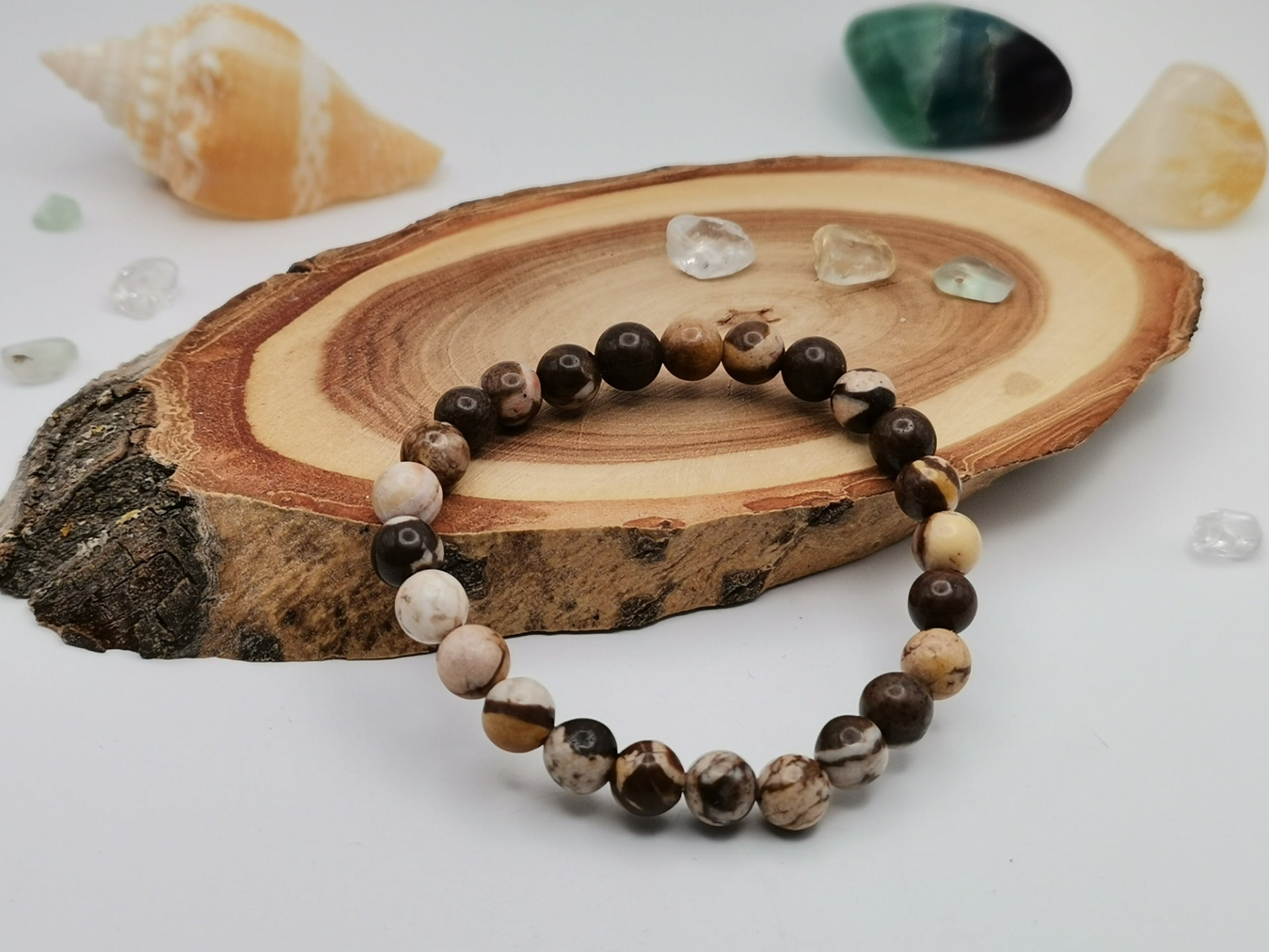 Dětský náramek Cappuccino Jaspis Ø 6 mm – Dětský