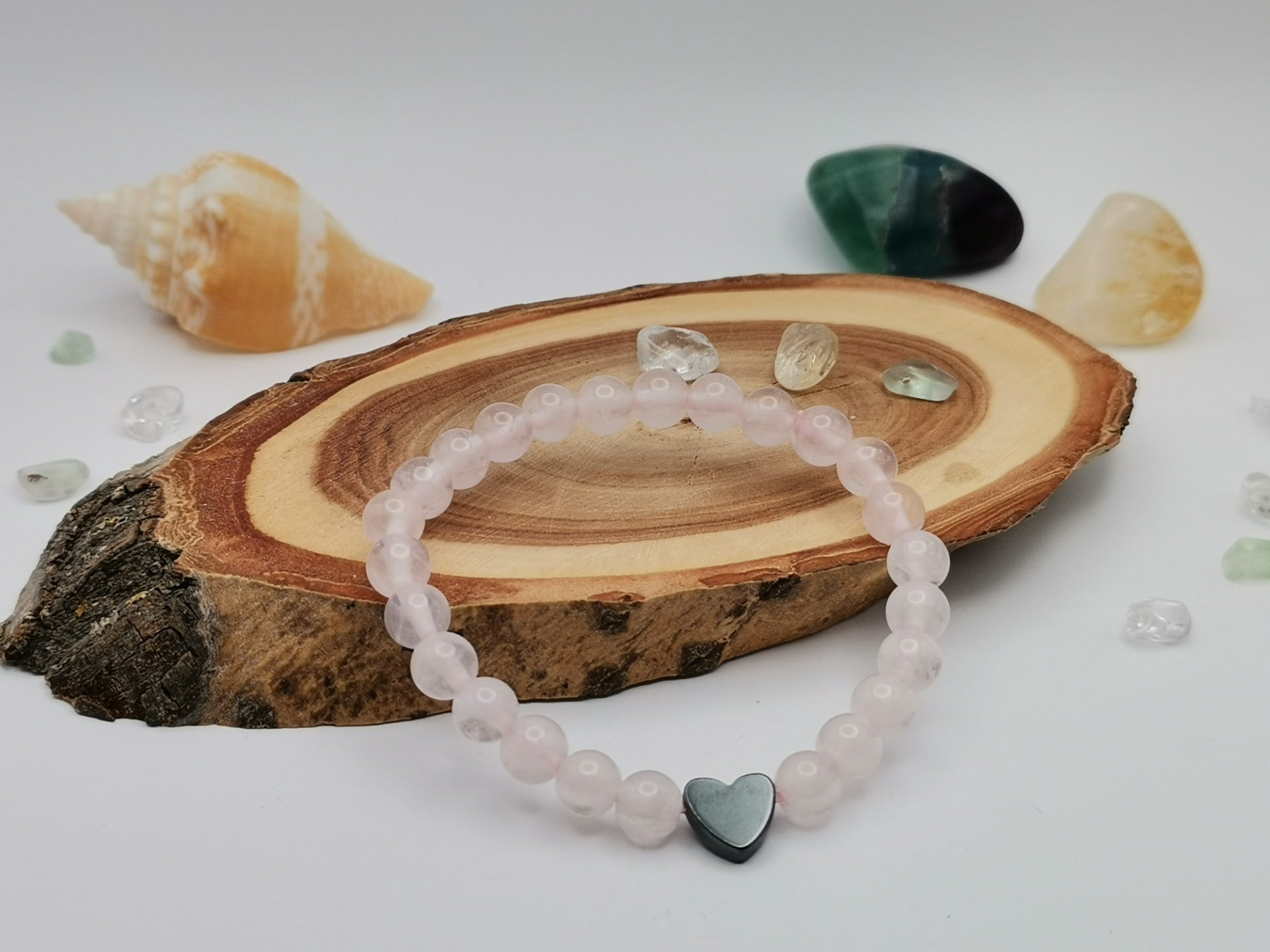 Růženín, hematit Ø 6mm Dětský Náramek