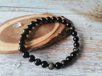 Golden Obsidian Ø 8 mm - Men’s Bracelet