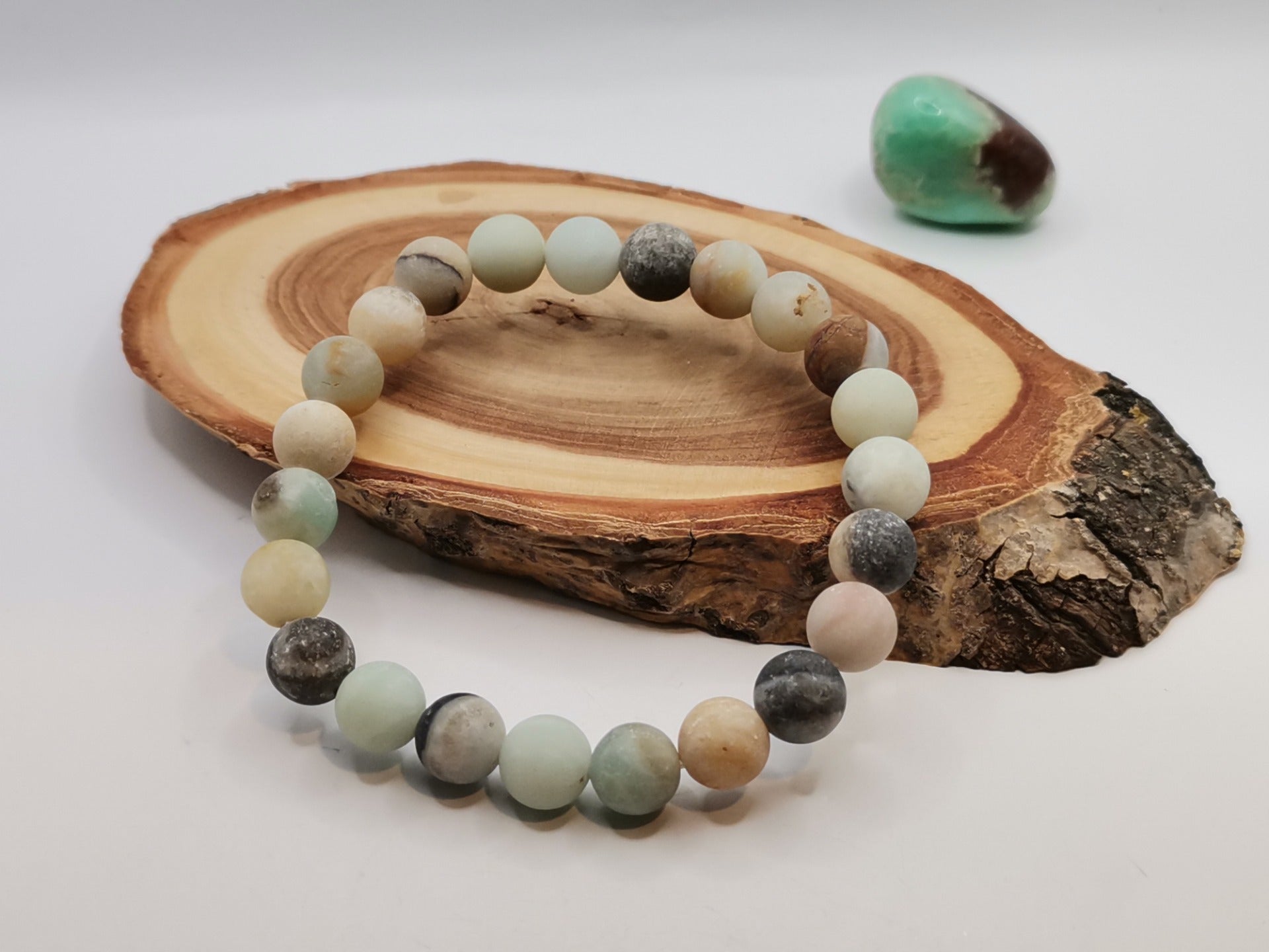 Matný amazonitový náramek Ø 8 mm