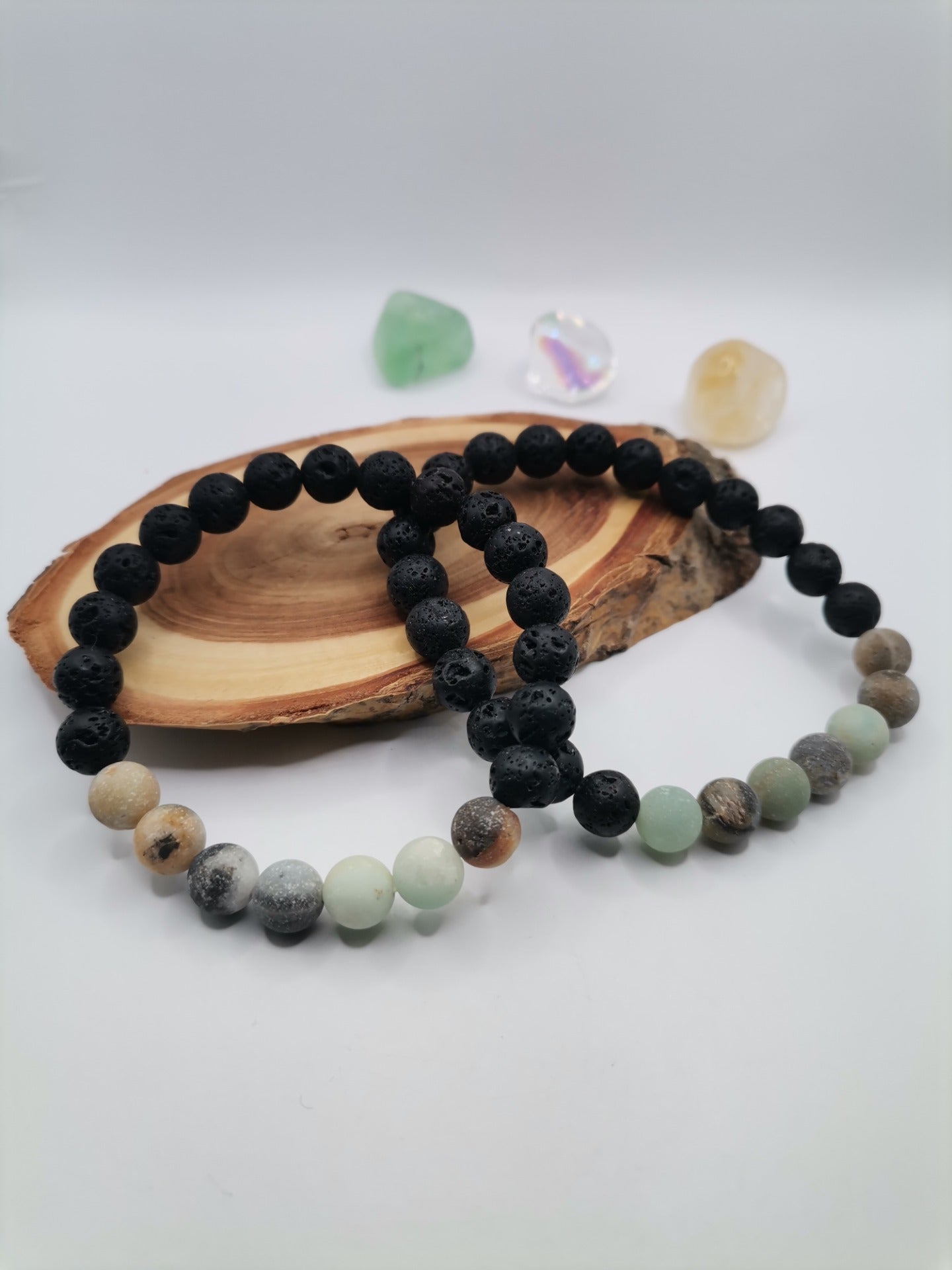 Náramky ONA & ON Láva, amazonit mat Ø 8mm