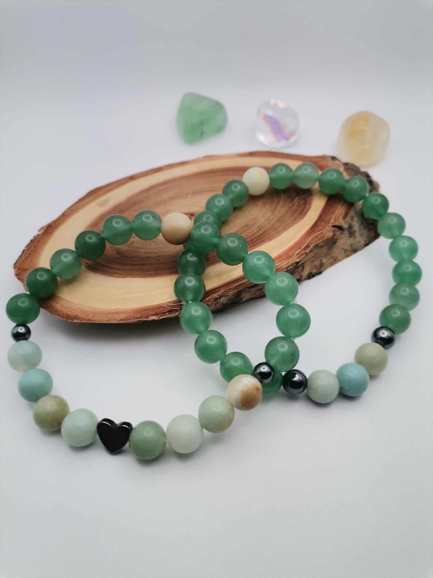 Náramky ONA & ON avanturín, amazonit, hematit Ø 8mm