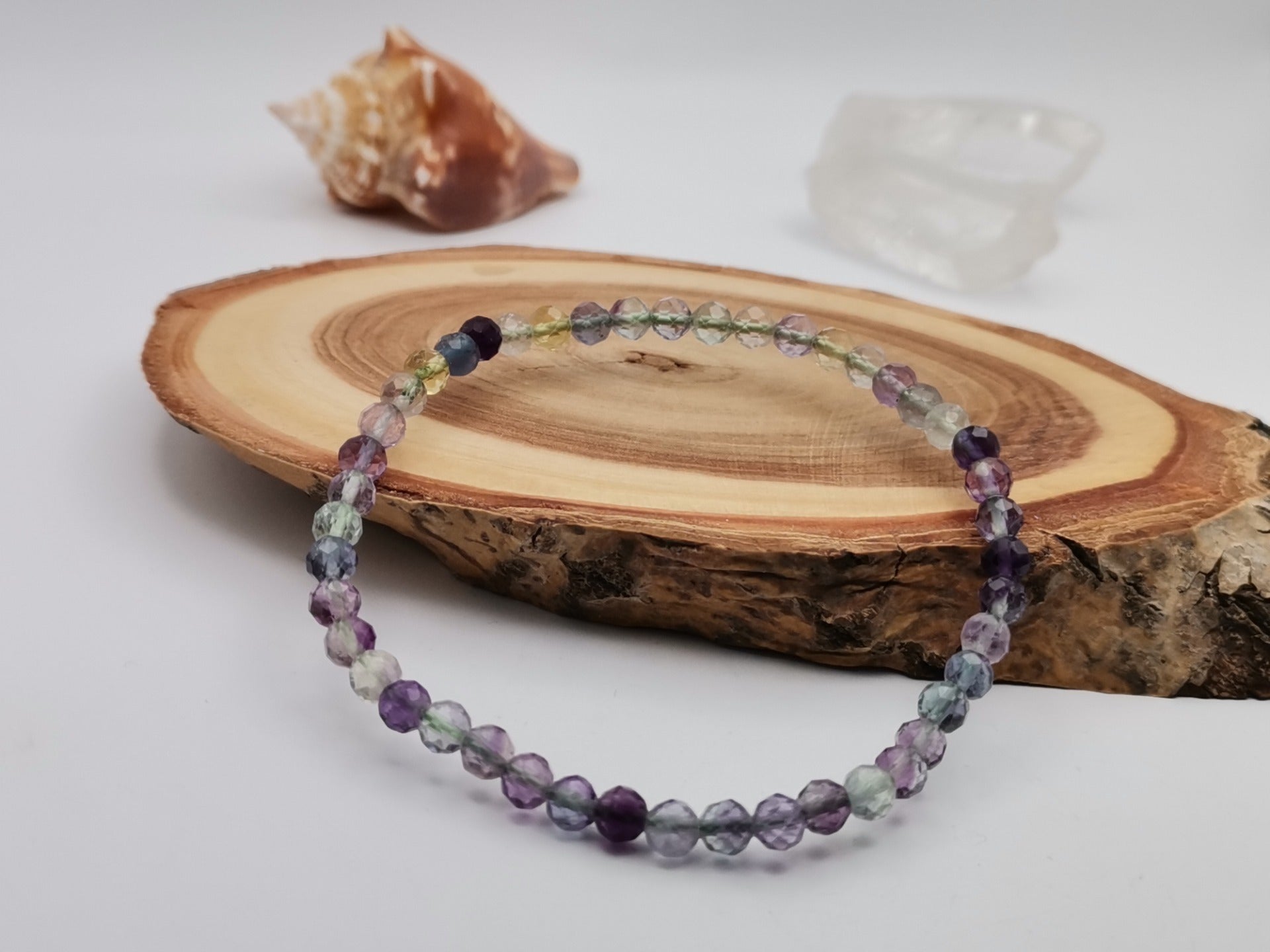 Faceted Fluorite Bracelet Ø 4 mm