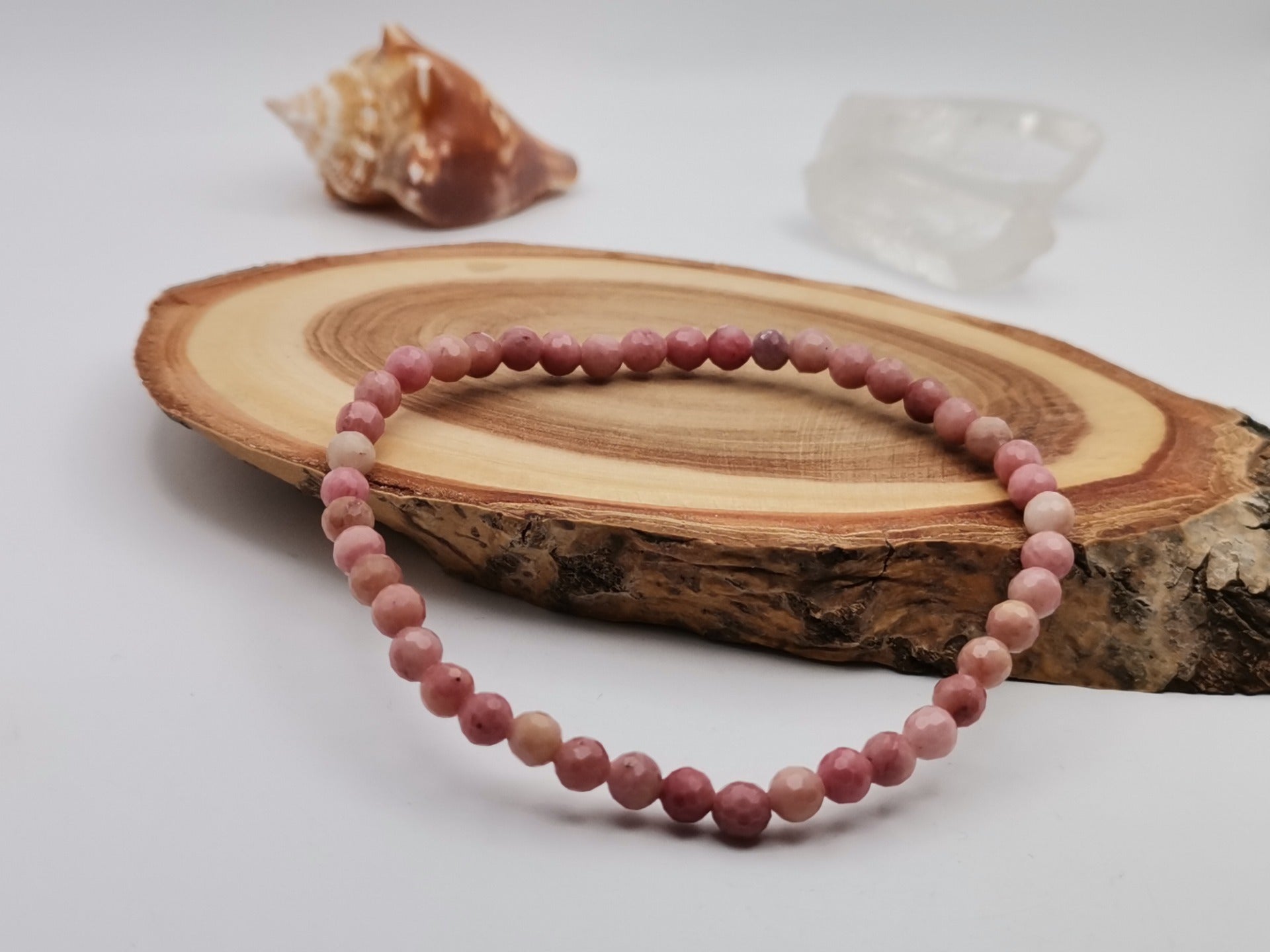 Faceted Rhodonite Bracelet Ø 4 mm