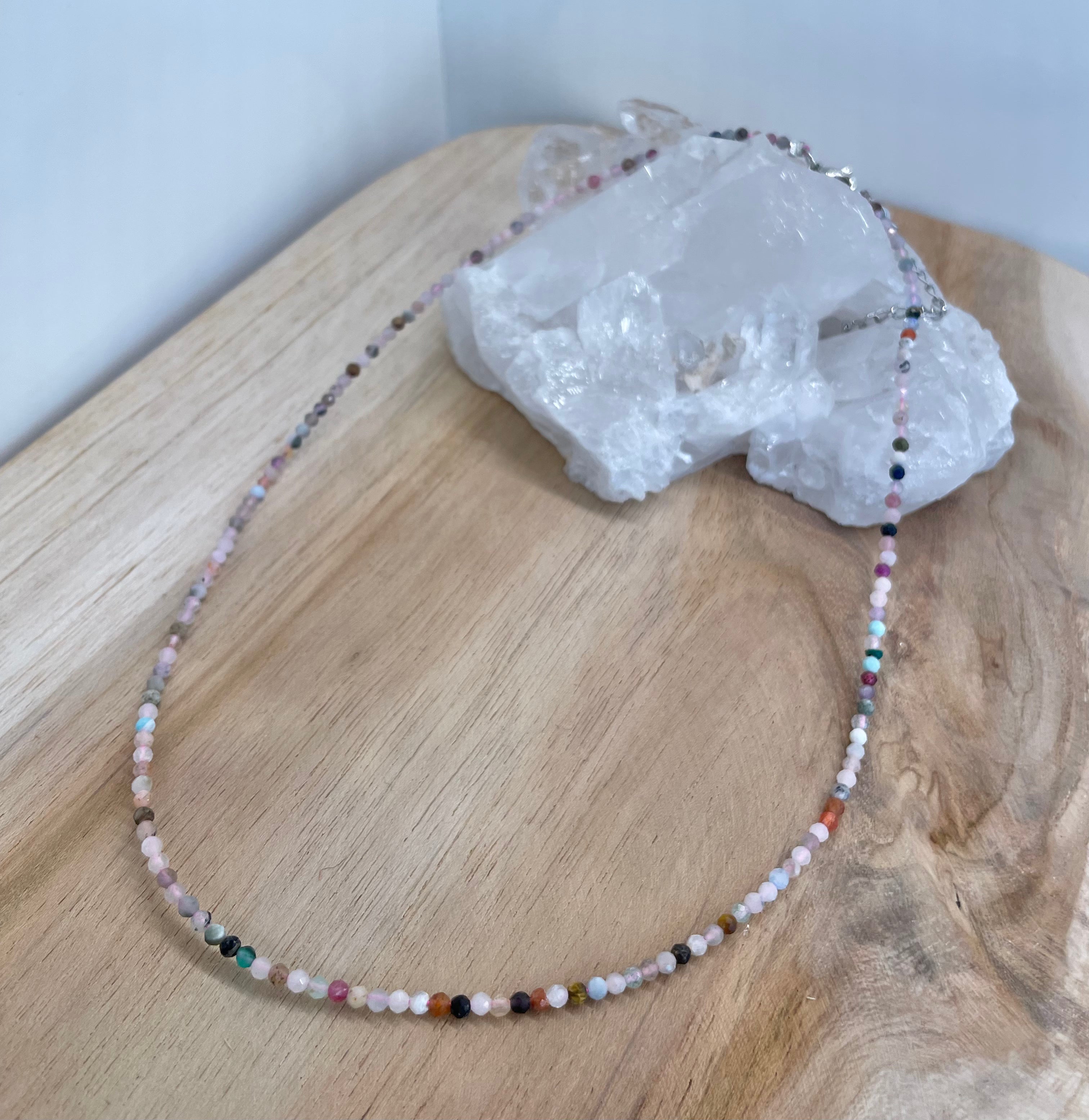 Mix Stones 3mm Faceted Necklace