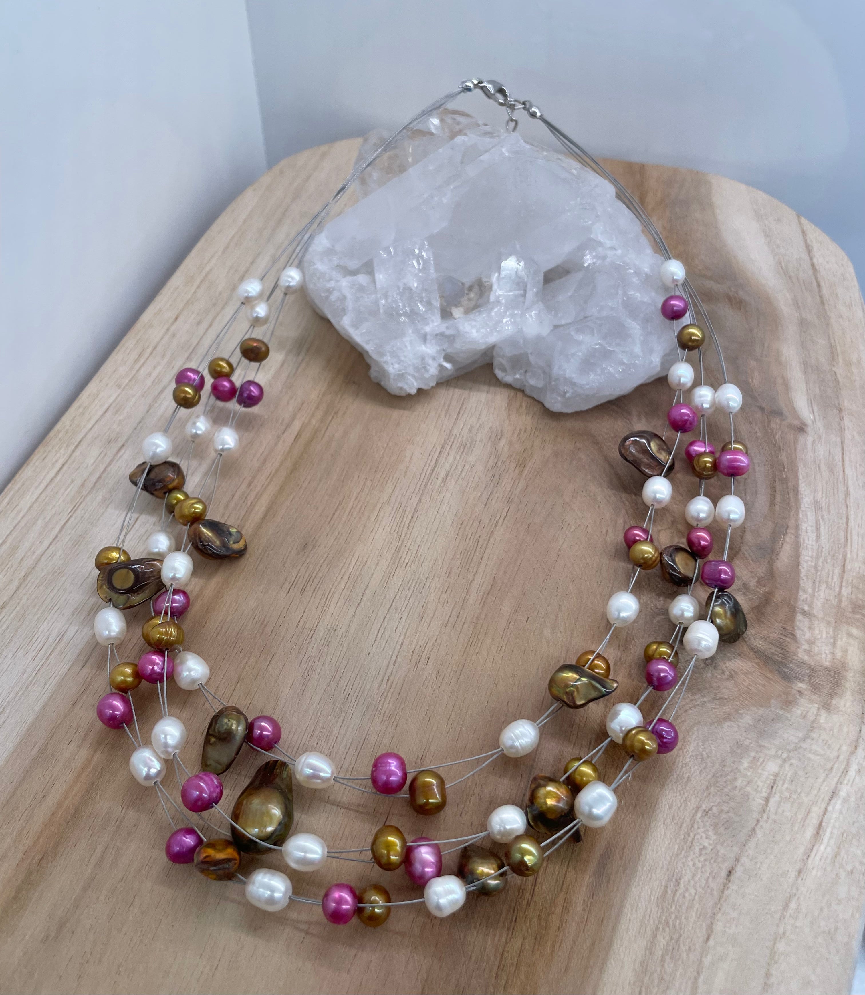 Pearl Light Mix Layered Necklace