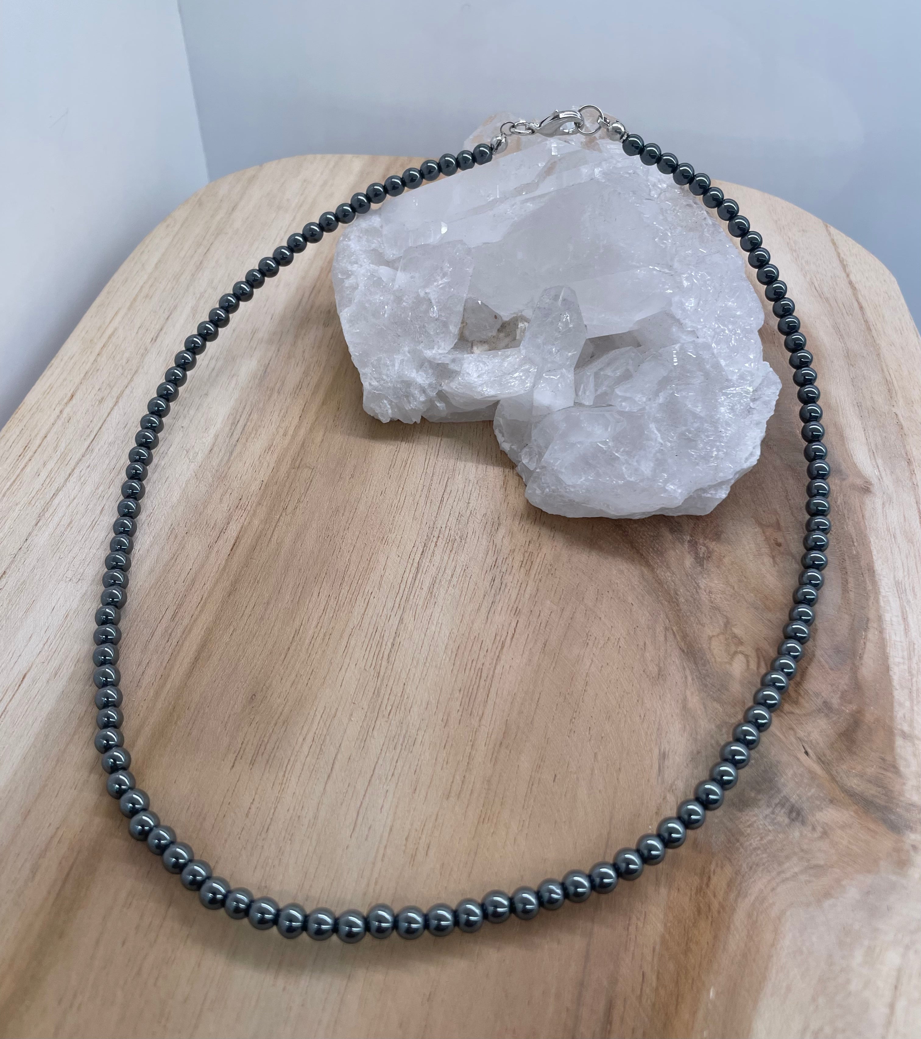 Hematite 4mm Necklace
