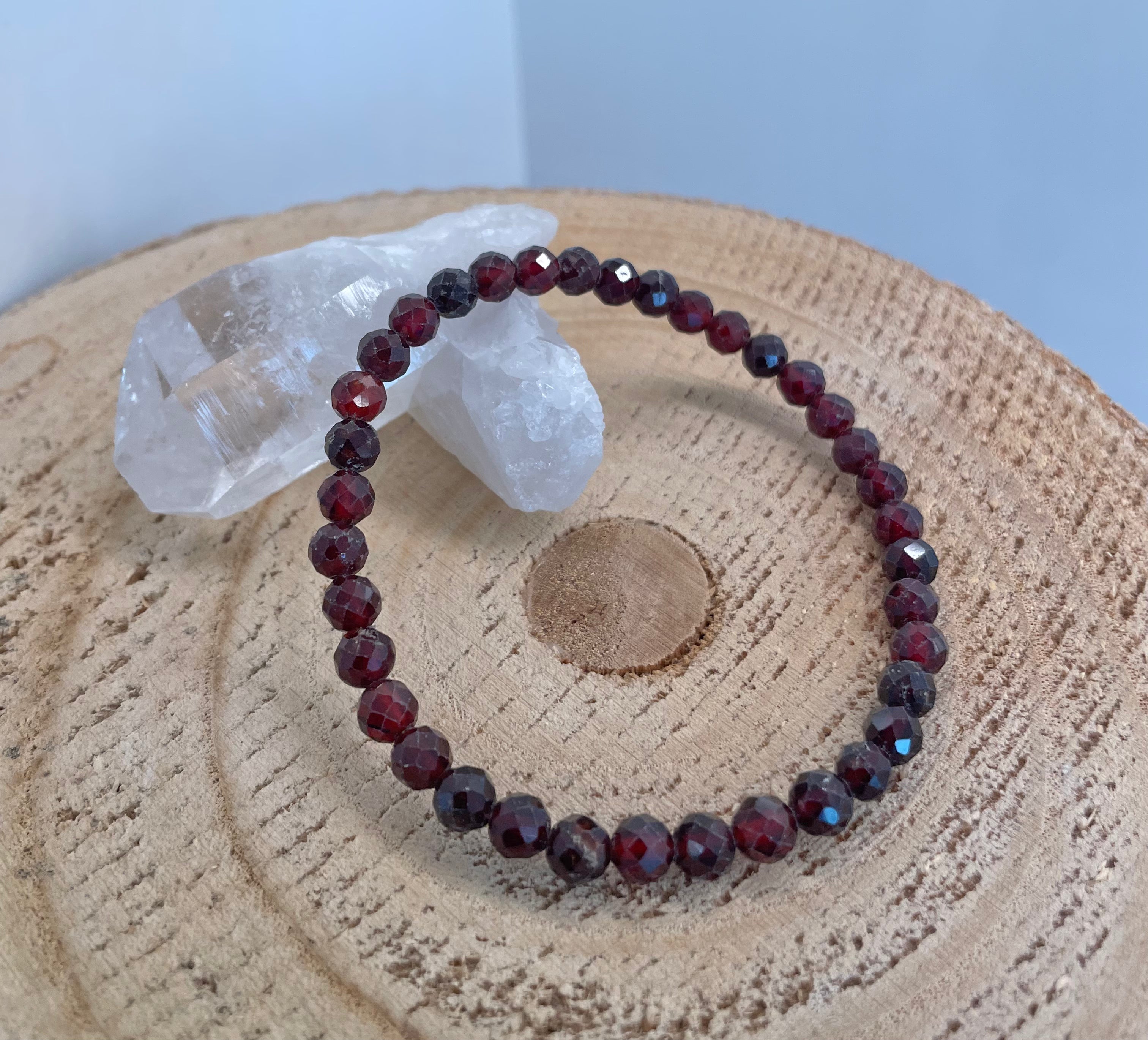 Garnet 5mm Faceted Bracelet