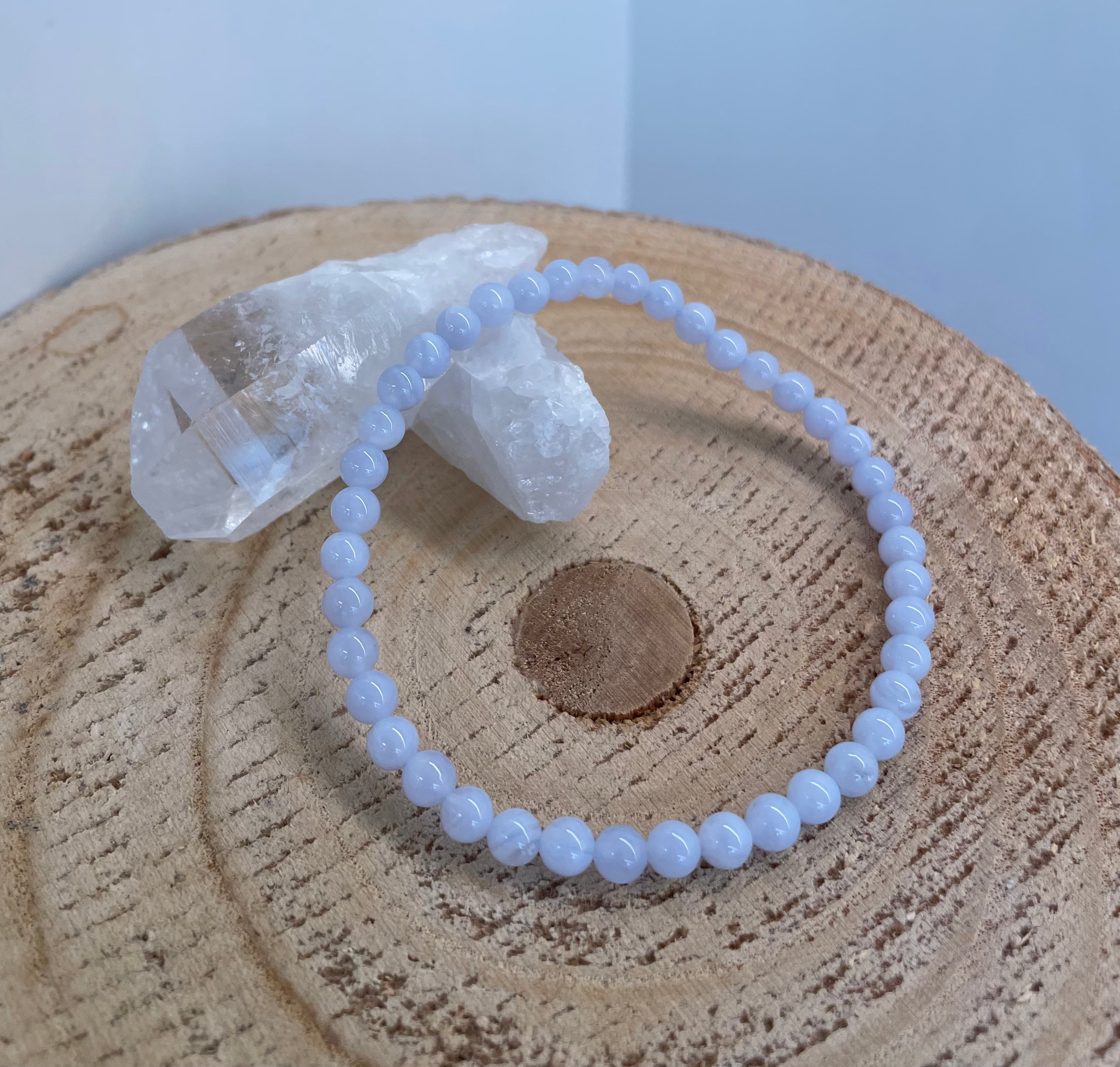 Chalcedony 4-5mm Bracelet