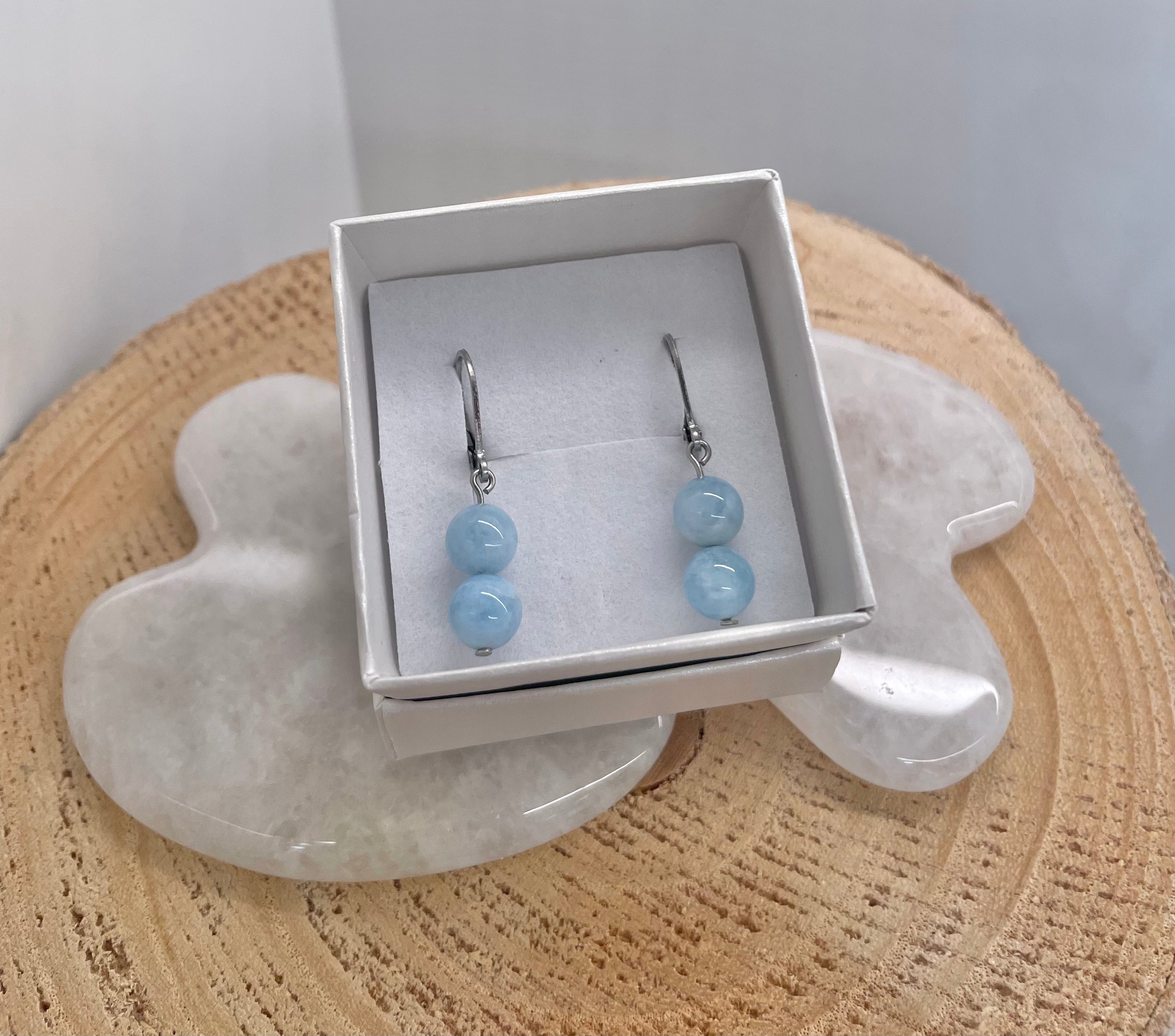 Aquamarine 7mm Earrings