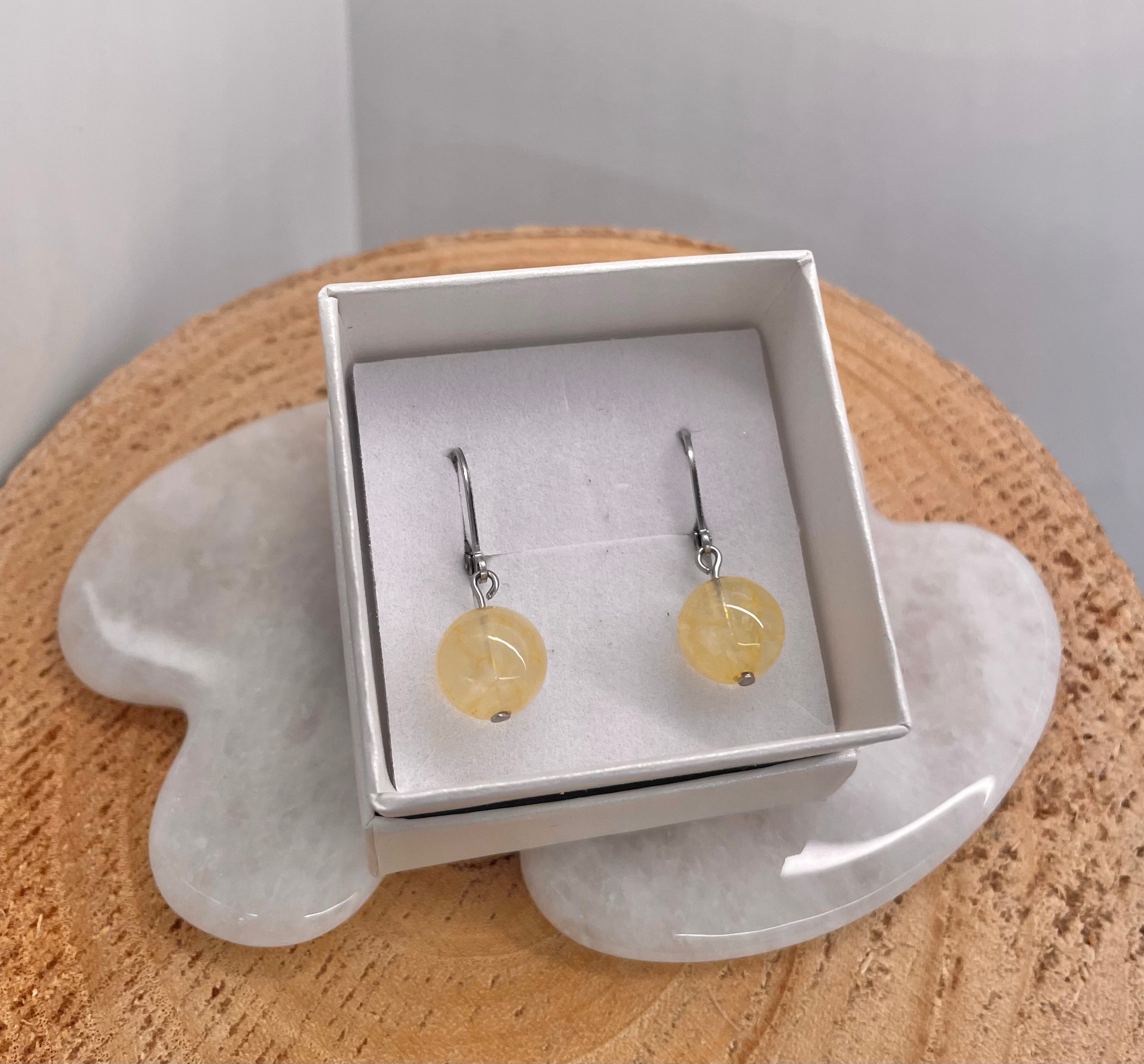Citrine 11mm Earrings
