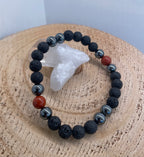 Men’s Lava, Hematite & Jasper Ø 8 mm Bracelet